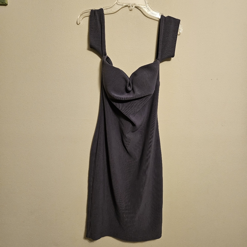 Mystic Gray Large Off the Shoulder Dress